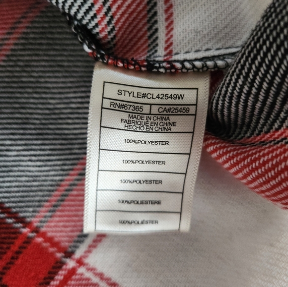 BB Dakota Steve Madden Plaid Button Up Shirt Jacket Large - Picture 6 of 9